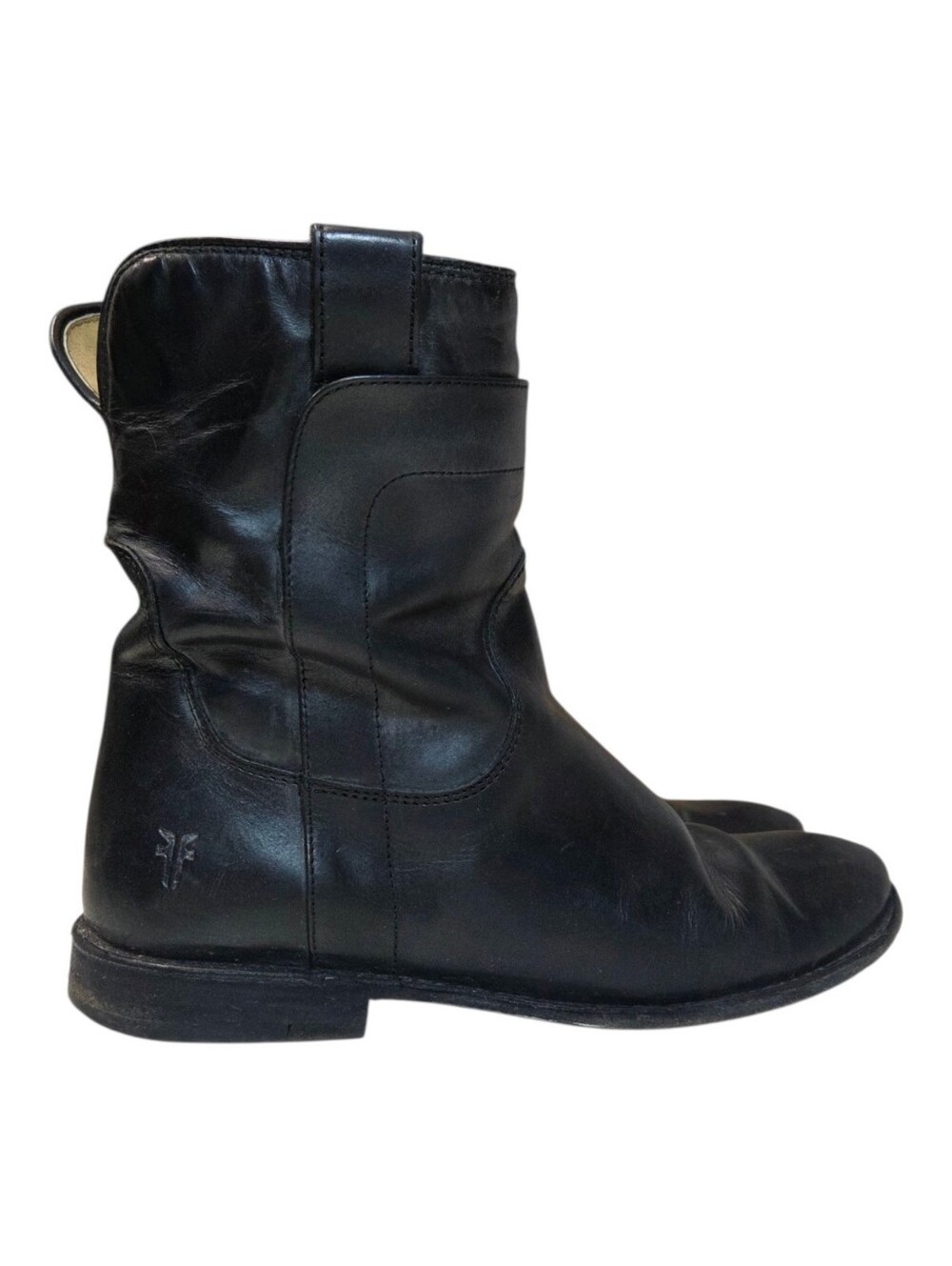 FRYE Paige Short Riding Boots Black Leather Size 6.5